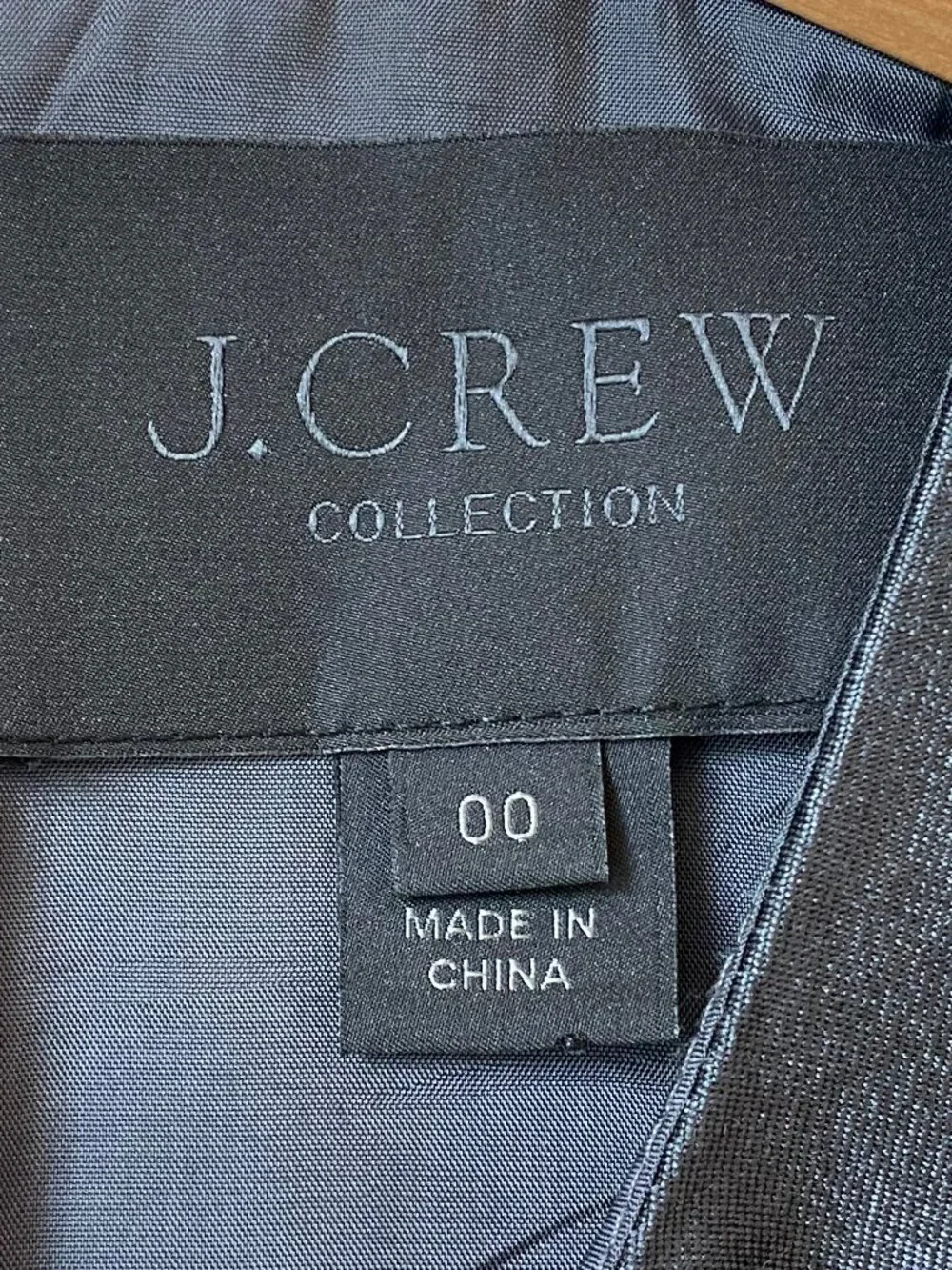 J.Crew Collection Wool Silk Black Twill Top Blouse Short Sleeve Size 00